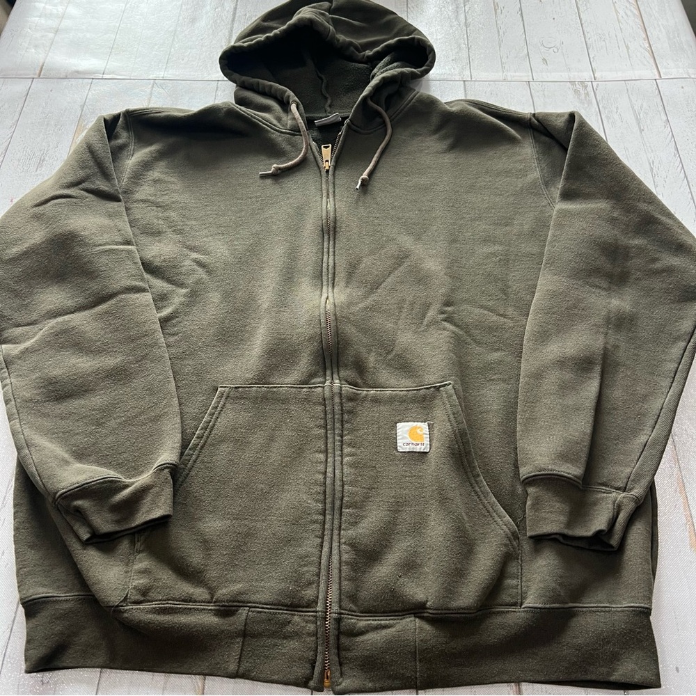 Carhartt Loose Fit Midweight Full-Zip Sweatshirt XL Olive